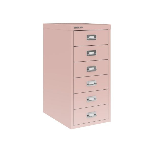 Bisley Home MultiDrawer, 29er Serie, DIN A4, 6 Schubladen, Farbe pastellpink, L296620