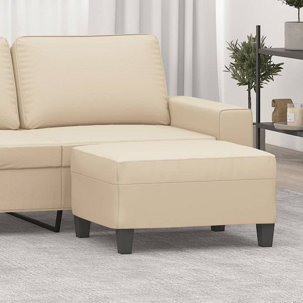 vidaXL Fußhocker Creme 70x55x41 cm Mikrofasergewebe, 349365