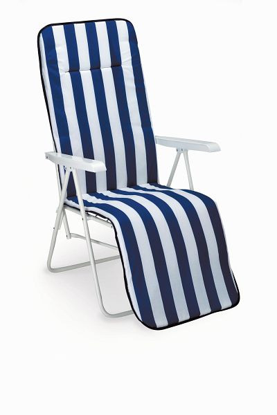 BEST Chiemsee Relaxliege, Weiß – Blau, 34306802, 4043153008017