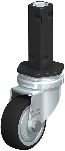 Blickle LRA-PATH 50K-FK-EV02 Apparate-Lenkrolle mit Expander, Thermoplastisches Polyurethan, Grau, 848584