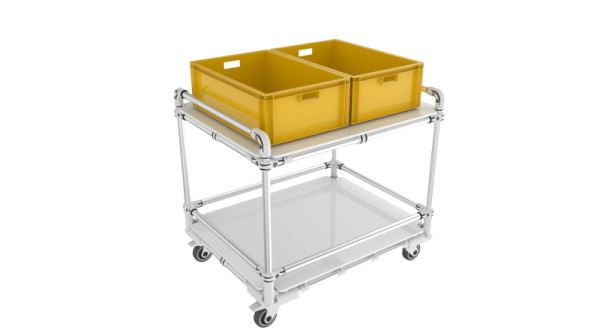TRILOGIQ Mobiles Trolley-Regal, 930 x 740 x 900 mm, 21181-04