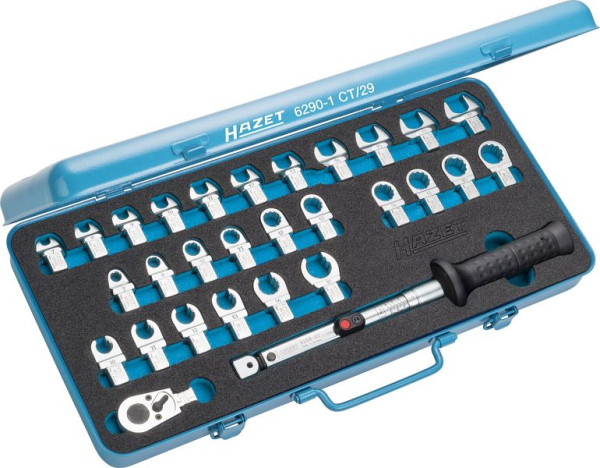 Hazet Drehmoment-Werkzeug-Satz, Einsteck-Vierkant 9 x 12 mm, Anzahl Werkzeuge: 29, 6290-1CT/29
