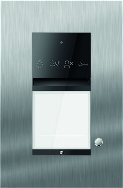 TCS Türkontrollsystem PES PRO Audio Außenstation 1T 1 Spalte UP Edelstahl, ASU600101-0030