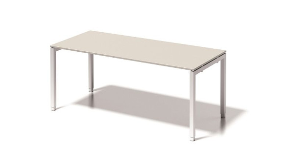 Bisley Cito Schreibtisch, 650-850 mm höheneinstellbares U-Gestell, H 19 x B 1800 x T 800 mm, grauweiß/verkehrsweiß, DUH1808GW396