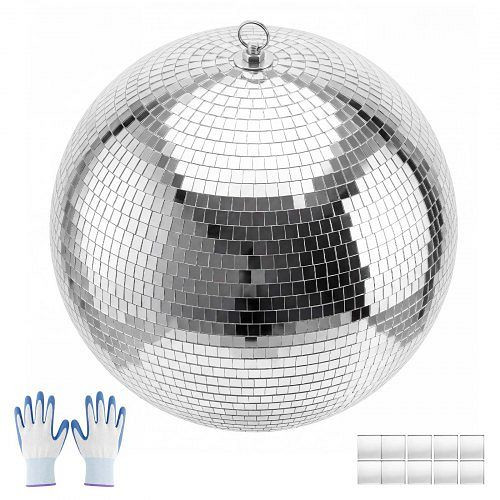 VEVOR Spiegelkugel 400 mm Diskokugel mit Aufhängering, Party- & Heimdekoration DJ Tanzclub, Equipment Lichteffekte, JMDSKQ1J16INUEUGY001V0