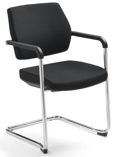 Deskin Besucherstuhl TOP SWING DELUXE 2, Schwarz, 555 x 850 mm, 349226