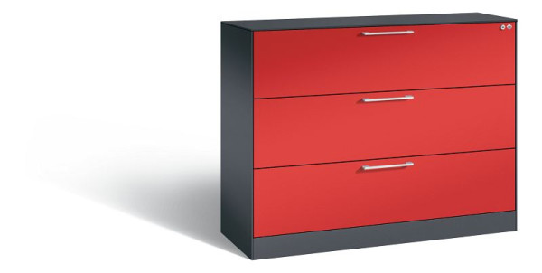 C+P Schubladenschrank Asisto, H1010xB1200xT435 mm, Lichtgrau/DBS Hellgrau, 146041-313 S10005