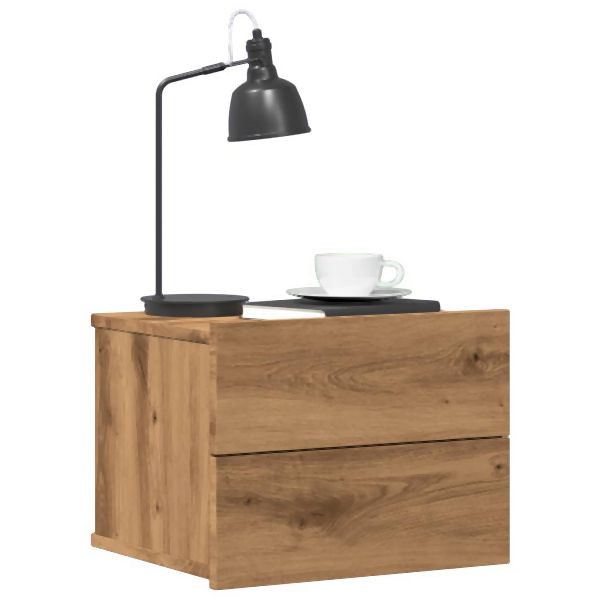vidaXL Wand-Nachttisch Artisan-Eiche 40x32x30 cm, 855946