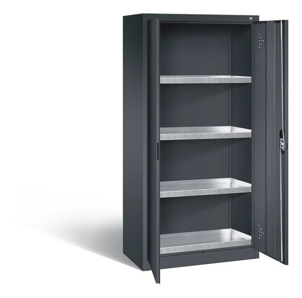 C+P Umweltschrank Acurado, H1950xB930xT500mm, Farbe: Schwarzgrau, Muldengriff, 8921-315 S10331