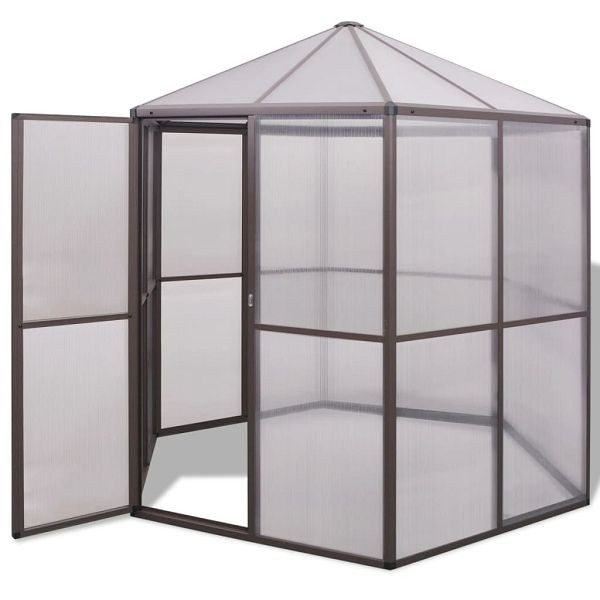 vidaXL Gewächshaus Aluminium 240×211×232 cm, 48836