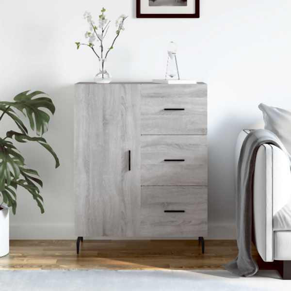vidaXL Sideboard Grau Sonoma 69,5x34x90 cm Holzwerkstoff, 827938