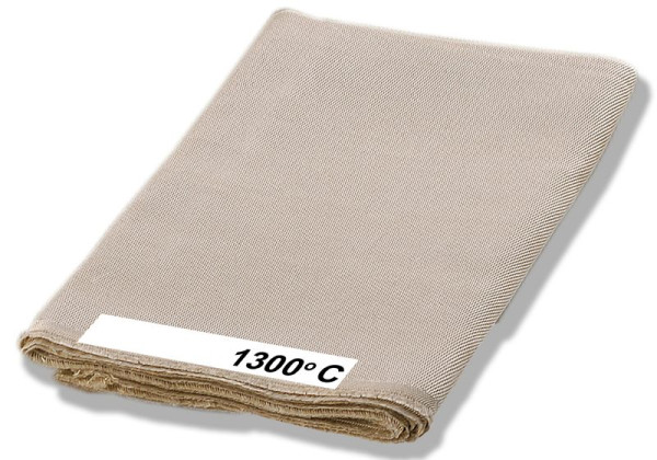 ELMAG Schweißdecke Material Silikatgewebe, 900x1000 mm, bis 1.300° C beidseitig mit Hochtemperaturbeschichtung, 57280