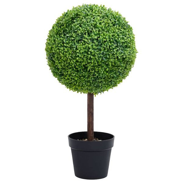vidaXL Künstlicher Buchsbaum mit Topf Kugelform Grün 71 cm, 336508