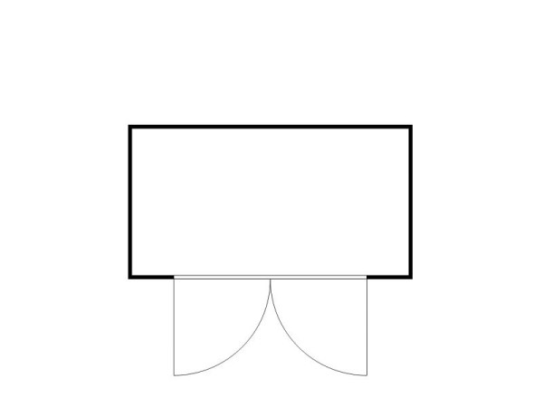 FLADAFI Materialcontainer IC Pro 1400, isoliert, Holzfußboden, Doppelflügeltür (symmetrisch) auf der 4 m Seite, F2221400301