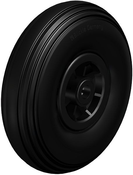Blickle VWPP 260/20R Rad aus Weichgummi, Schwarz, 591834
