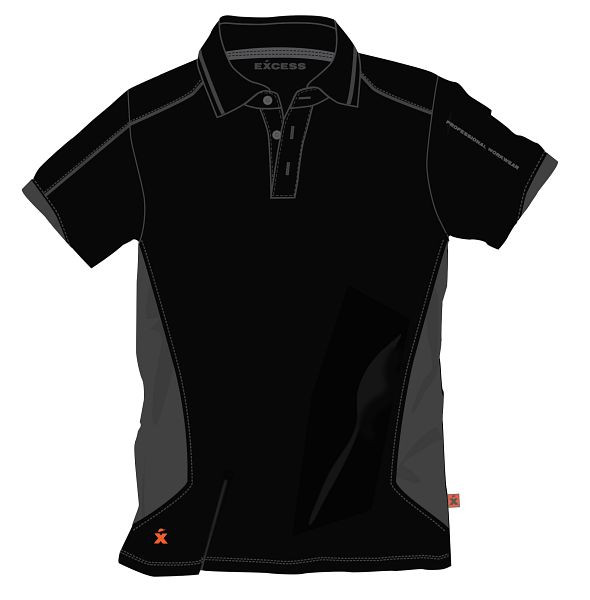 Excess Polo Active Pro schwarz-grau, Größe: XXL, 016-2-41-51-BLG-2XL