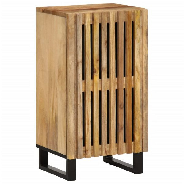 vidaXL Sideboard 40x34x75 cm Raues Massives Mangoholz, 377554