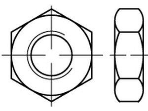 niedrige Sechskantmuttern ISO 4035 04 M 22 VE=S (50 Stück)