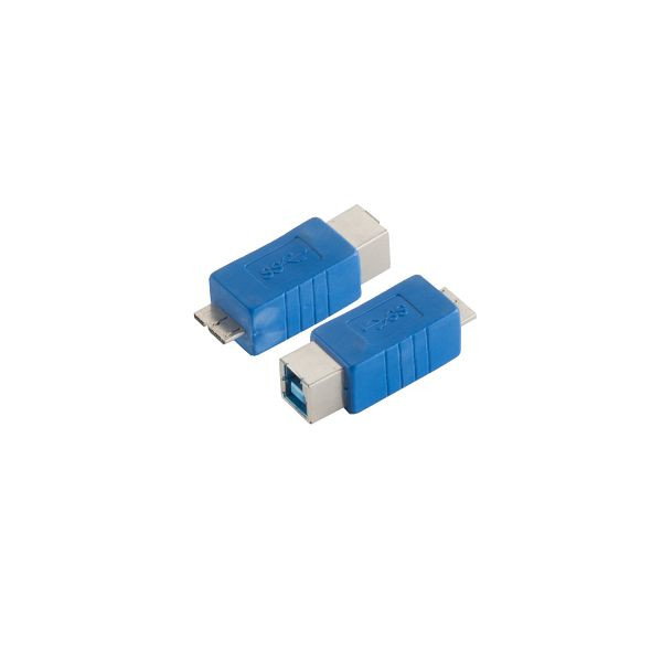 shiverpeaks BASIC-S, USB Adapter 3.0 Typ B Kupplung auf Typ B Micro Stecker, blau, BS77049-3
