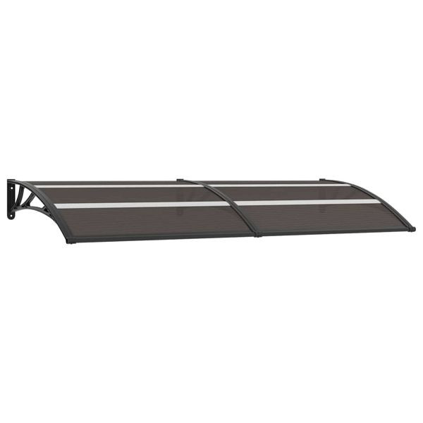 vidaXL Vordach Schwarz 240x75 cm PC, Material: Polycarbonat-Platten + ABS-Halterung + Aluminiumleisten, 144826