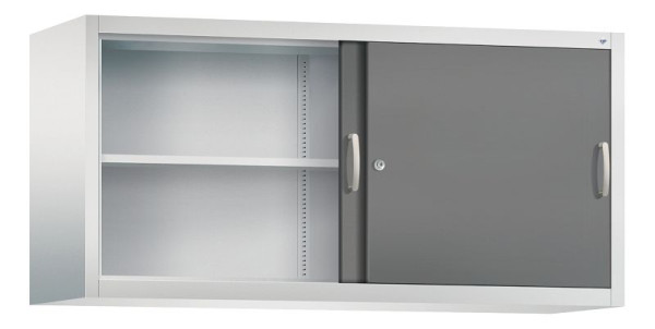 C+P Aufsatzschrank Acurado, H790xB1600xT500mm, Farbe: Lichtgrau / Vulkangrau, Bügelgriff, 2 OH, 2155-00 S10079