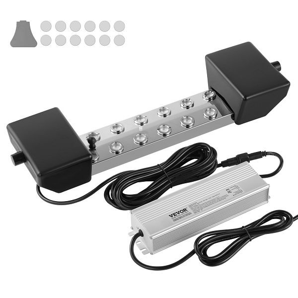 VEVOR 12 Köpfe Ultraschall Vernebler Nebelmacher Luftbefeuchter 9000mL/h IP67, CSBWHQ12TFSDL27HZV2