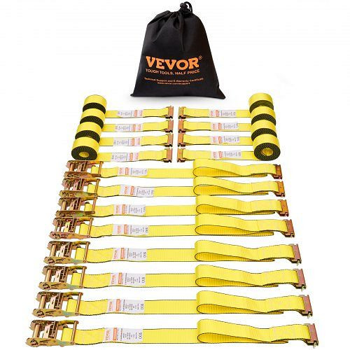 VEVOR 8er-Pack Spanngurte mit Ratsche, 5208 lbs, 2" x 15', robust für Fracht, JLDJETRACK2X1CSXCV0