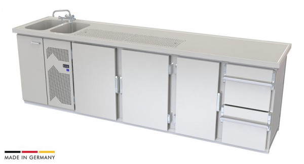 hefa Theke Brillant 30V/2L-TTTZ, Abmaße: 950 x 3.000 x 650/700 mm, Brillant 30V/2L-TTTZ