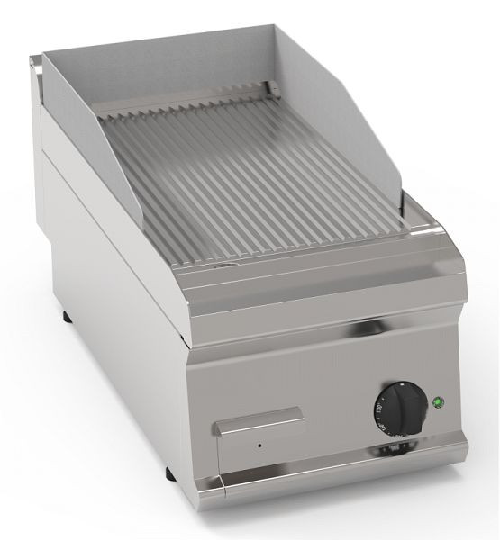KBS Elektro-Grillplatte gerillt hartverchromt matt gebürstet 1 Heizzone Tischgerät, 10312009