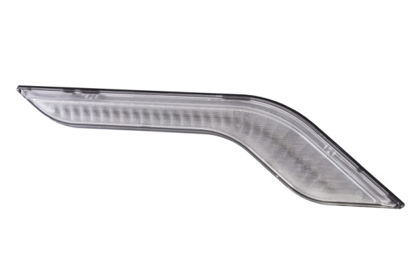 HELLA Positionsleuchte - Shapeline Style Wing - LED - 12/24V - geklebt/Anbau - glasklar - LED-Lichtfarbe: weiß - AMP - vorne rechts, 2PF 013 325-021