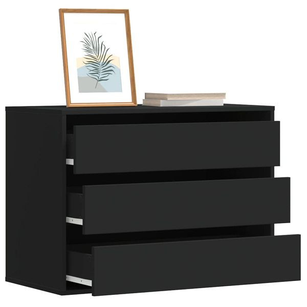 vidaXL Kommode Schwarz 80x41x58 cm Holzwerkstoff, 852853