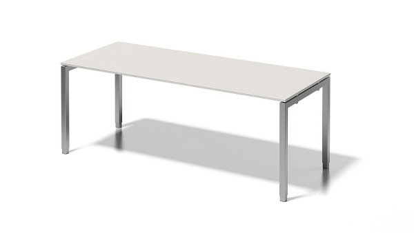 Bisley Cito Schreibtisch, 650-850 mm höheneinstellbares U-Gestell, H 19 x B 2000 x T 800 mm, grauweiß/silber, DUH2008GW355