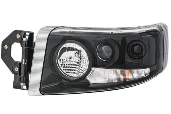 HELLA Halogen/DE-Hauptscheinwerfer, für u.a. Renault Trucks C-series 250, D-serie, schwarz, für Rechtsverkehr, links, 1EL 011 171-251