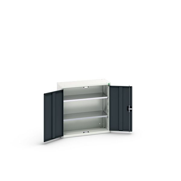 bott verso Flügeltürschrank, mit 2 Fachböden, BxTxH: 800 x 350 x 800 mm, Lichtgrau / Anthrazitgrau, 16926108.19