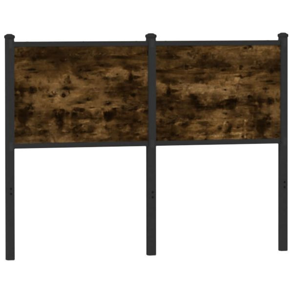 vidaXL Kopfteil Räuchereiche 120 cm Holzwerkstoff und Stahl, 4007698