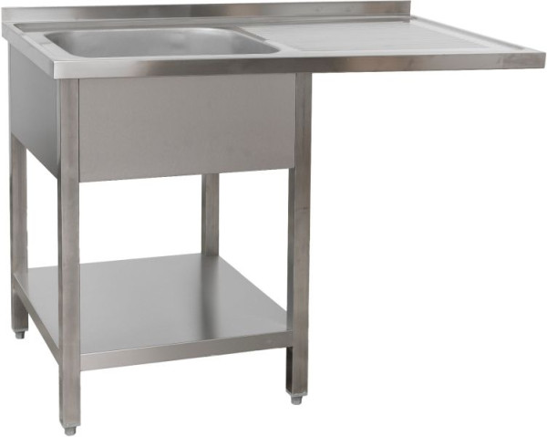 A&S Polarny Spülzentrum 1200 x 700 x 850 mm 1 Becken links, mit Grundboden, 700 mm Tiefe, SPZG1271BL