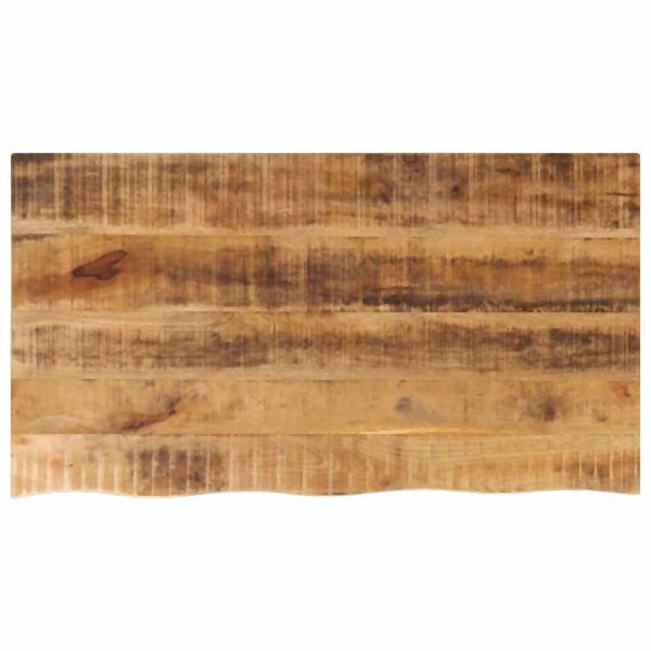 vidaXL Tischplatte 110x60x3,8 cm Baumkante Massivholz Raues Mangoholz, 370407