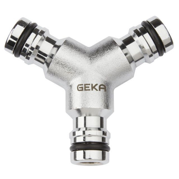 GEKA plus Y-Abzweigstecker Stecksystem Messing Chrom, VE: 5 Stück, 46.0877.8
