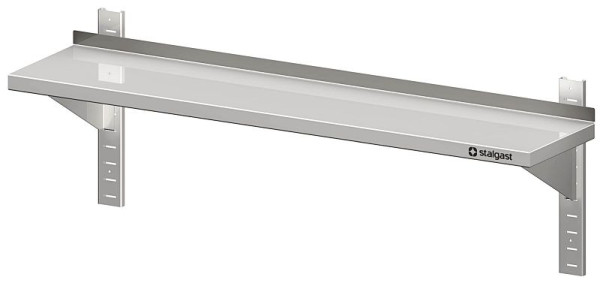 Stalgast Wandbord mit Konsolen, und Wandschienen, 1400x400x400 mm, höhenverstellbar, verschweißt, VWB14401