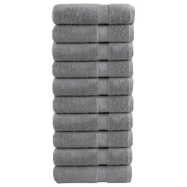 vidaXL Premium-Handtücher SOLUND 10 Stk. Grau 50x100 cm 600 g/m², 137307
