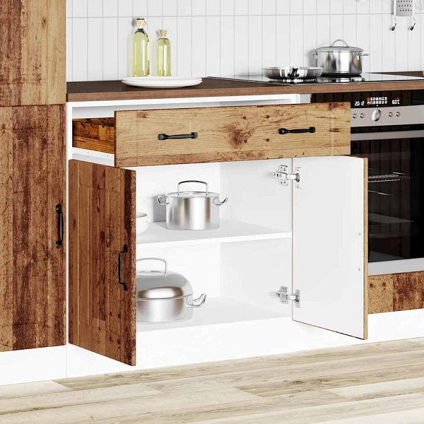 vidaXL Küchen-Unterschrank Lucca Altholz-Optik Holzwerkstoff, 853745