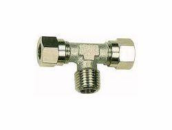 Riegler T-Einschraubverschraubung, Außengewinde konisch nach ISO 7-1, 112039