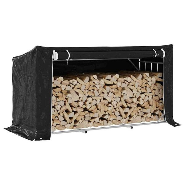 vidaXL Brennholzregal mit Regenschutz 200,5x80,5x110,5 cm, 4104946