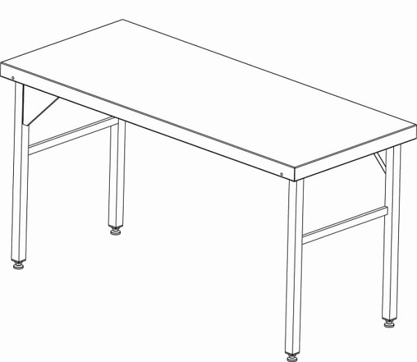 B.PRO Klapptisch aus Edelstahl, 367421, 4048866614180