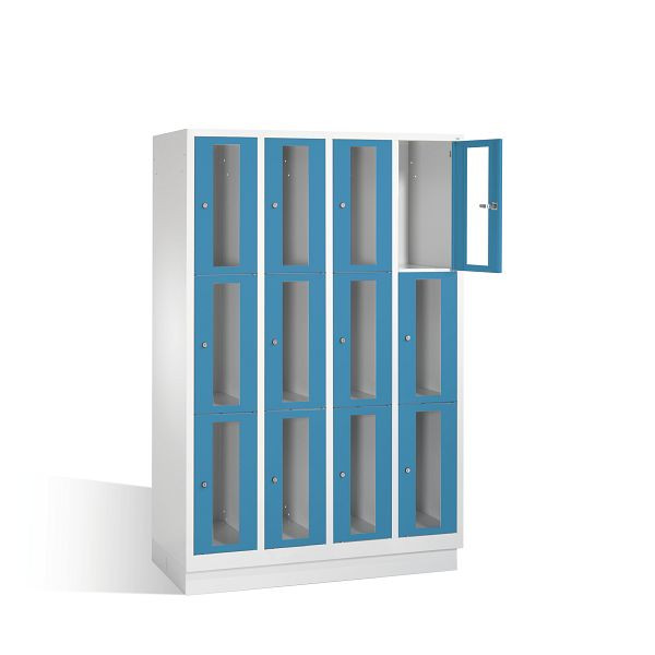 C+P Schließfachschrank Classic, H1800xB1190xT500mm, Farbe: Lichtgrau / Lichtblau, 8020A403 S10003