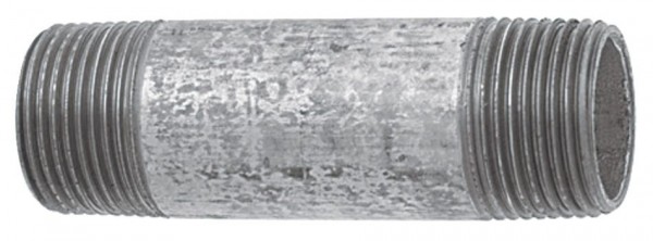 GEKA Rohrgewindenippel "TG", 2 x AG R 1" - 100mm Zn, VE: 10 Stück, 84.9725