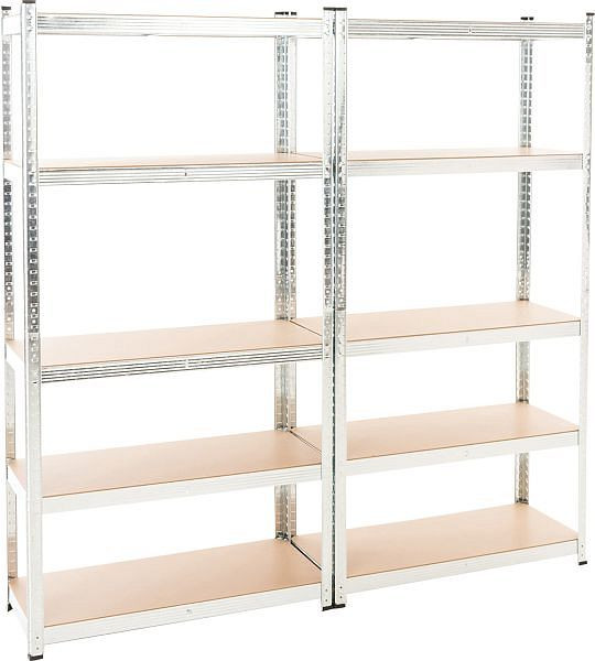 CLP Steckregal G 90x40x180 cm, silber, VE: 2 Stück, 313287