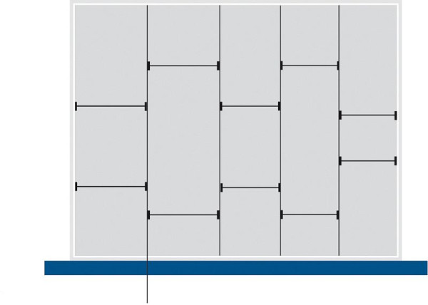 bott cubio Sortiment mit 18 Trennwänden 4 x Trennwand/14 x Steckwand BxTxH: 800 x 650 x 77 mm, verzinkt, 43020661.51