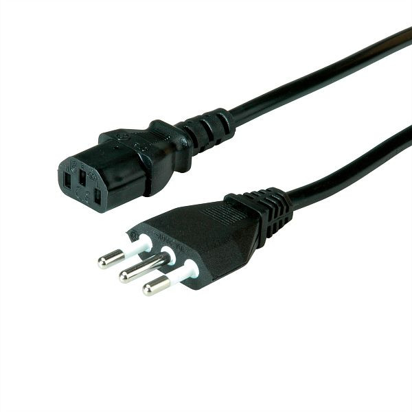 VALUE Netzkabel, gerade IEC-Buchse, schwarz, 1,8 m, 19.99.2072