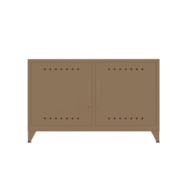 Bisley Fern Sideboard, inkl. 1 festen Fachboden, Kabeldurchlass und Klett-Halter, 668 coffee, FERCAB668